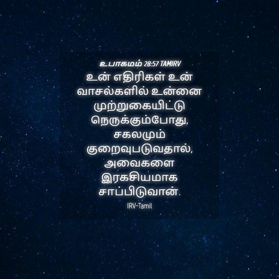 Picture 04 - உபாகமம் 28:57 TAMIRV - உன் எதிரிகள் உன் - Bible Verse Picture