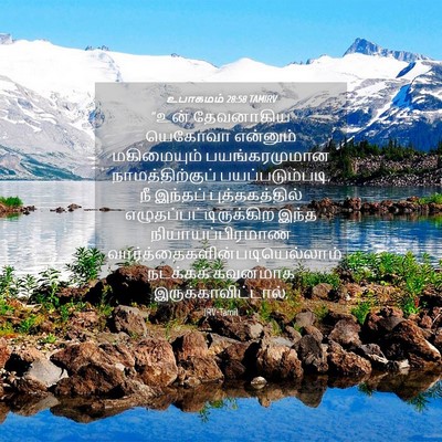 Picture 04 - உபாகமம் 28:58 TAMIRV - “உன் தேவனாகிய - Bible Verse Picture