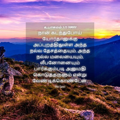 Picture 04 - உபாகமம் 3:25 TAMIRV - நான் கடந்துபோய் - Bible Verse Picture