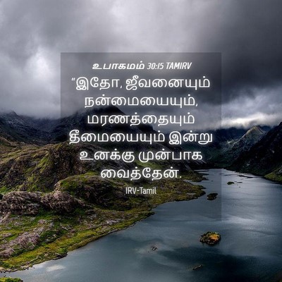 Picture 04 - உபாகமம் 30:15 TAMIRV - “இதோ, ஜீவனையும் - Bible Verse Picture
