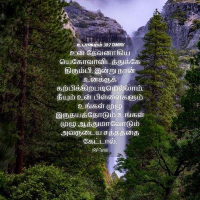 Picture 04 - உபாகமம் 30:2 TAMIRV - உன் தேவனாகிய - Bible Verse Picture