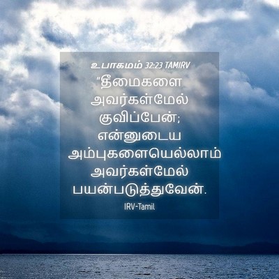 Picture 04 - உபாகமம் 32:23 TAMIRV - “தீமைகளை - Bible Verse Picture