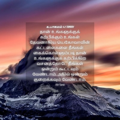Picture 04 - உபாகமம் 4:2 TAMIRV - நான் உங்களுக்குக் - Bible Verse Picture