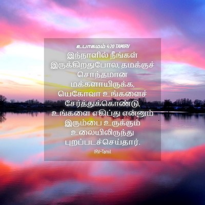 Picture 04 - உபாகமம் 4:20 TAMIRV - இந்நாளில் நீங்கள் - Bible Verse Picture