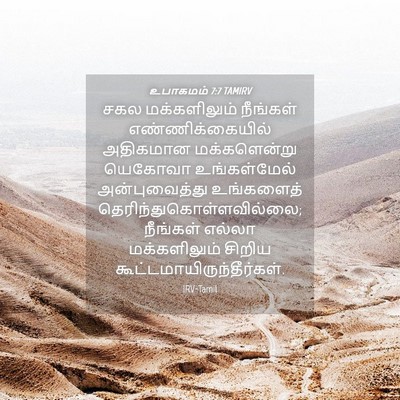 Picture 04 - உபாகமம் 7:7 TAMIRV - சகல மக்களிலும் - Bible Verse Picture