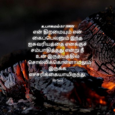 Picture 04 - உபாகமம் 8:17 TAMIRV - என் திறமையும் என் - Bible Verse Picture