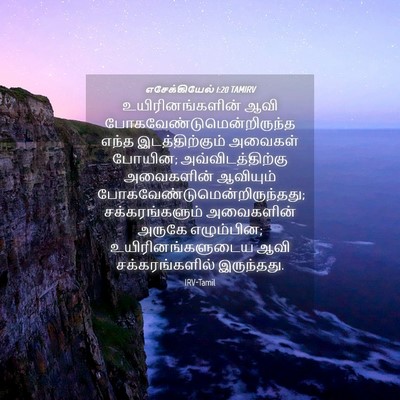 Picture 04 - எசேக்கியேல் 1:20 TAMIRV - உயிரினங்களின் ஆவி - Bible Verse Picture