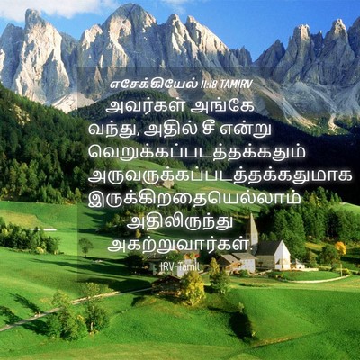 Picture 04 - எசேக்கியேல் 11:18 TAMIRV - அவர்கள் அங்கே - Bible Verse Picture