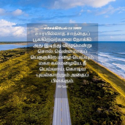 Picture 04 - எசேக்கியேல் 13:11 TAMIRV - சாரமில்லாத - Bible Verse Picture