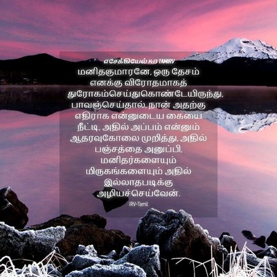 Picture 04 - எசேக்கியேல் 14:13 TAMIRV - மனிதகுமாரனே, ஒரு - Bible Verse Picture