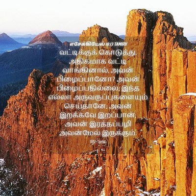 Picture 04 - எசேக்கியேல் 18:13 TAMIRV - வட்டிக்குக் - Bible Verse Picture