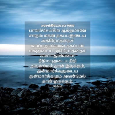 Picture 04 - எசேக்கியேல் 18:20 TAMIRV - பாவம்செய்கிற - Bible Verse Picture