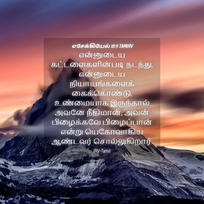 Picture 04 - எசேக்கியேல் 18:9 TAMIRV - என்னுடைய - Bible Verse Picture