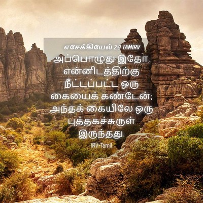 Picture 04 - எசேக்கியேல் 2:9 TAMIRV - அப்பொழுது இதோ, - Bible Verse Picture