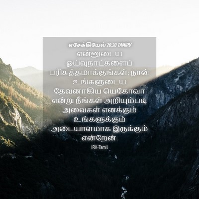 Picture 04 - எசேக்கியேல் 20:20 TAMIRV - என்னுடைய - Bible Verse Picture
