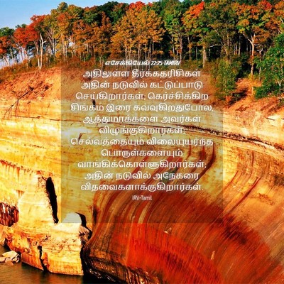 Picture 04 - எசேக்கியேல் 22:25 TAMIRV - அதிலுள்ள - Bible Verse Picture