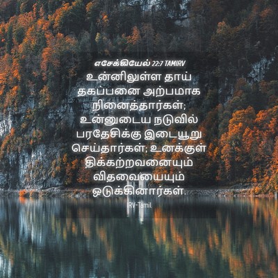 Picture 04 - எசேக்கியேல் 22:7 TAMIRV - உன்னிலுள்ள தாய் - Bible Verse Picture