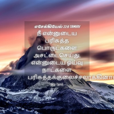 Picture 04 - எசேக்கியேல் 22:8 TAMIRV - நீ என்னுடைய - Bible Verse Picture
