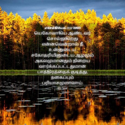 Picture 04 - எசேக்கியேல் 23:32 TAMIRV - யெகோவாகிய ஆண்டவர் - Bible Verse Picture