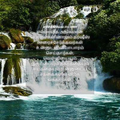 Picture 04 - எசேக்கியேல் 27:12 TAMIRV - எல்லாவித அதிகமான - Bible Verse Picture