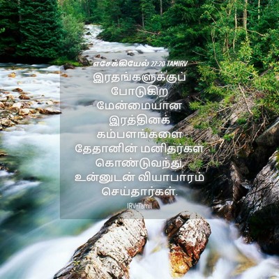 Picture 04 - எசேக்கியேல் 27:20 TAMIRV - இரதங்களுக்குப் - Bible Verse Picture