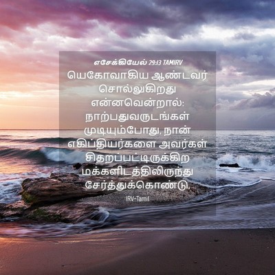 Picture 04 - எசேக்கியேல் 29:13 TAMIRV - யெகோவாகிய ஆண்டவர் - Bible Verse Picture