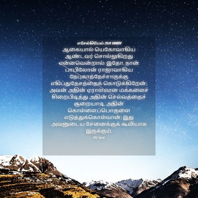Picture 04 - எசேக்கியேல் 29:19 TAMIRV - ஆகையால் யெகோவாகிய - Bible Verse Picture