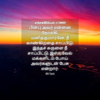 Picture 04 - எசேக்கியேல் 3:1 TAMIRV - பின்பு அவர் என்னை - Bible Verse Picture