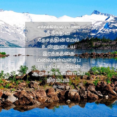 Picture 04 - எசேக்கியேல் 32:6 TAMIRV - நீ நீந்தின - Bible Verse Picture