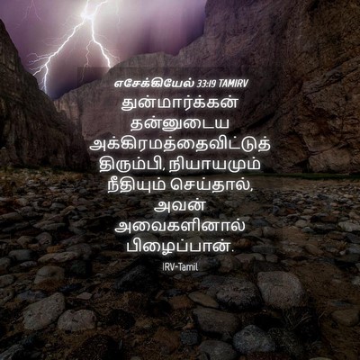Picture 04 - எசேக்கியேல் 33:19 TAMIRV - துன்மார்க்கன் - Bible Verse Picture