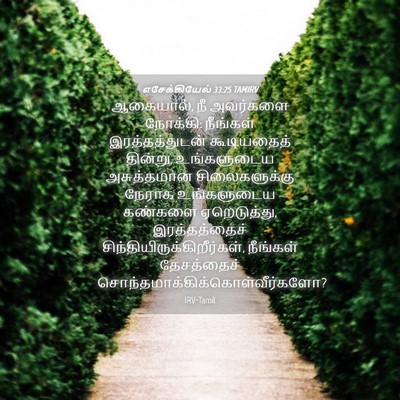 Picture 04 - எசேக்கியேல் 33:25 TAMIRV - ஆகையால், நீ - Bible Verse Picture