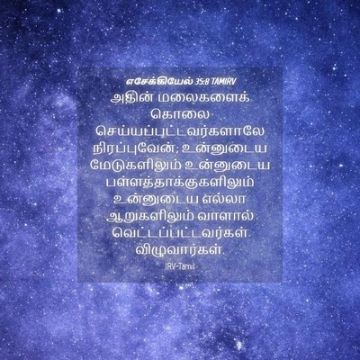 Picture 04 - எசேக்கியேல் 35:8 TAMIRV - அதின் மலைகளைக் - Bible Verse Picture