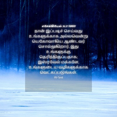 Picture 04 - எசேக்கியேல் 36:32 TAMIRV - நான் இப்படிச் - Bible Verse Picture