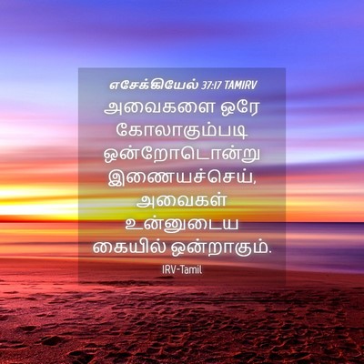 Picture 04 - எசேக்கியேல் 37:17 TAMIRV - அவைகளை ஒரே - Bible Verse Picture