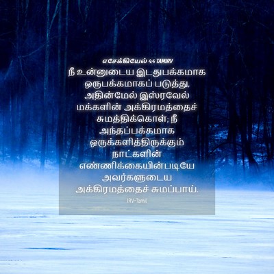 Picture 04 - எசேக்கியேல் 4:4 TAMIRV - நீ உன்னுடைய - Bible Verse Picture