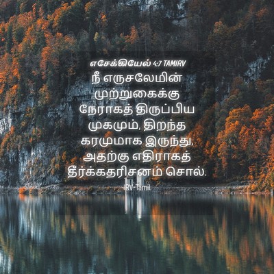 Picture 04 - எசேக்கியேல் 4:7 TAMIRV - நீ எருசலேமின் - Bible Verse Picture