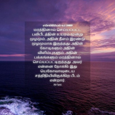 Picture 04 - எசேக்கியேல் 41:22 TAMIRV - மரத்தினால் - Bible Verse Picture