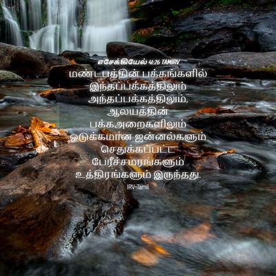 Picture 04 - எசேக்கியேல் 41:26 TAMIRV - மண்டபத்தின் - Bible Verse Picture