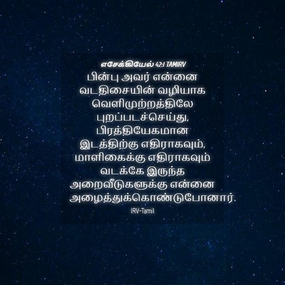 Picture 04 - எசேக்கியேல் 42:1 TAMIRV - பின்பு அவர் என்னை - Bible Verse Picture