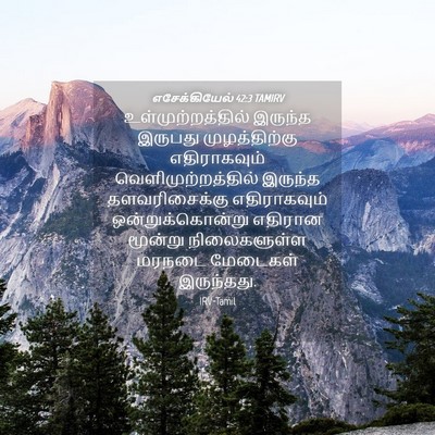 Picture 04 - எசேக்கியேல் 42:3 TAMIRV - உள்முற்றத்தில் - Bible Verse Picture