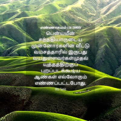 Picture 04 - எண்ணாகமம் 1:36 TAMIRV - பென்யமீன் - Bible Verse Picture