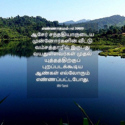Picture 04 - எண்ணாகமம் 1:40 TAMIRV - ஆசேர் - Bible Verse Picture