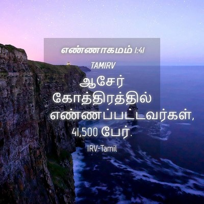 Picture 04 - எண்ணாகமம் 1:41 TAMIRV - ஆசேர் - Bible Verse Picture