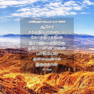 Picture 04 - எண்ணாகமம் 10:26 TAMIRV - ஆசேர் - Bible Verse Picture