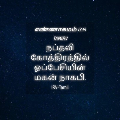Picture 04 - எண்ணாகமம் 13:14 TAMIRV - நப்தலி - Bible Verse Picture