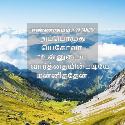 Picture 04 - எண்ணாகமம் 14:20 TAMIRV - அப்பொழுது யெகோவா: - Bible Verse Picture