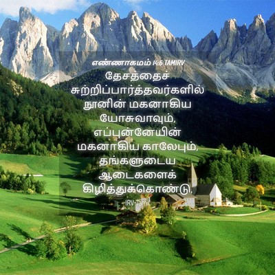 Picture 04 - எண்ணாகமம் 14:6 TAMIRV - தேசத்தைச் - Bible Verse Picture