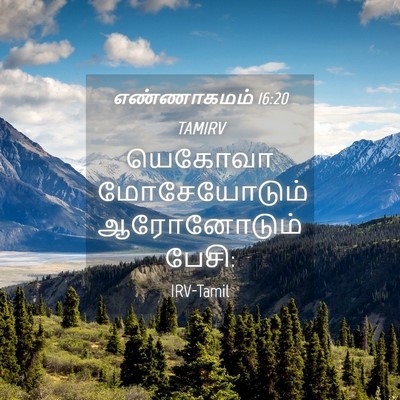 Picture 04 - எண்ணாகமம் 16:20 TAMIRV - யெகோவா மோசேயோடும் - Bible Verse Picture