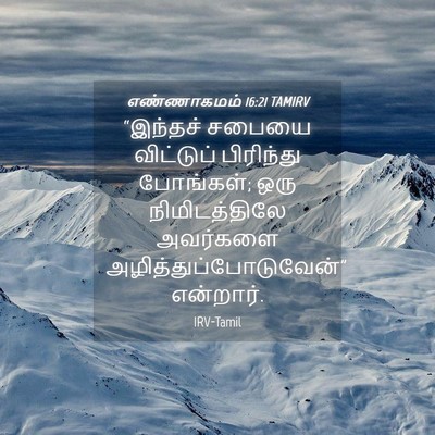 Picture 04 - எண்ணாகமம் 16:21 TAMIRV - “இந்தச் சபையை - Bible Verse Picture