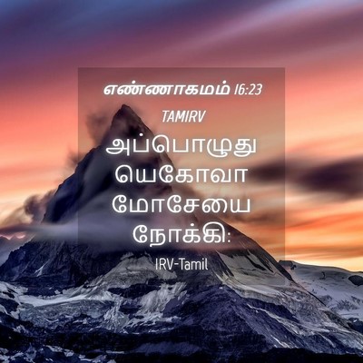 Picture 04 - எண்ணாகமம் 16:23 TAMIRV - அப்பொழுது யெகோவா - Bible Verse Picture